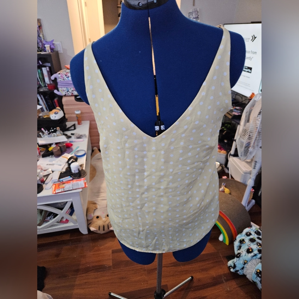 Yellow and white tank